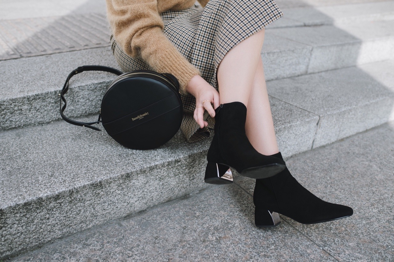 russell and bromley black suede boots